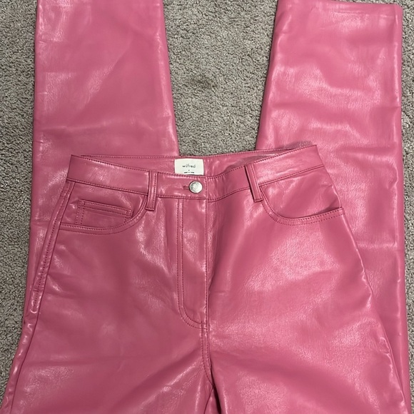 Wilfred Melina vegan leather pants in pink - size 4 - Picture 7 of 8